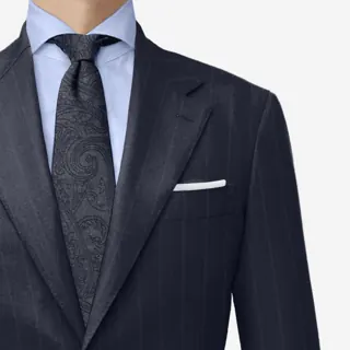 Navy stripe cloth from Marlane, code 57536