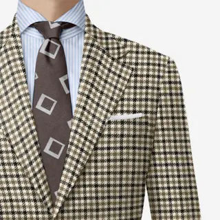 Brown check jacket cloth from Marling & Evans