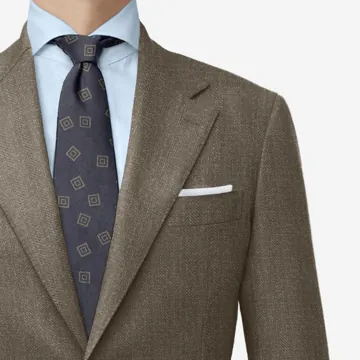 Brown textured jacket cloth from Fratelli Tallia di Delfino