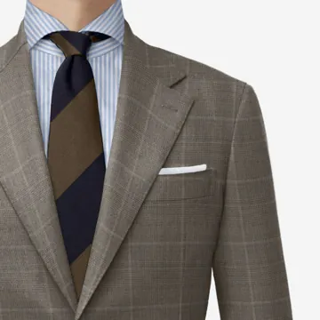 Brown check suit cloth from Marlane